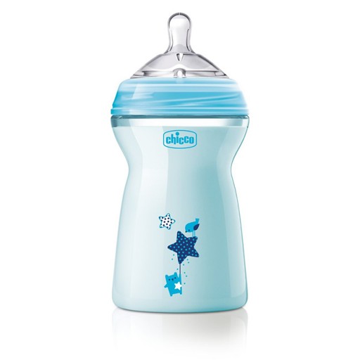 Chicco Biberão Silicone NaturalFeeling 6M+ 330ml Azul